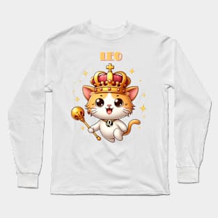 Leo Zodiac Cat Long Sleeve T-Shirt